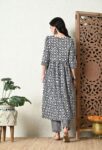 Black Printed Gher Suit Set