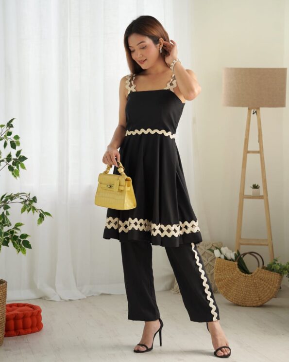 Zic Zac Lace With Black Dress