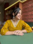 Mustard Yellow Plain Kurta Plazzo