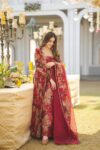 Surajmukhi Red Mohini Gher Suit Set