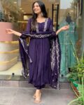 Classic Blue Embroidery Mohini  Suit Set