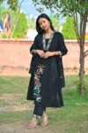 Black floral Alia cut suit set