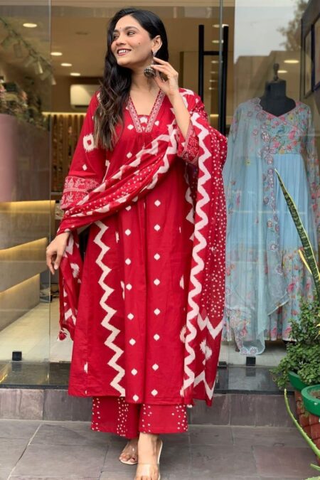 Brick  Cotton Dress