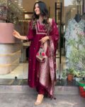 Maroon Gazi Dress