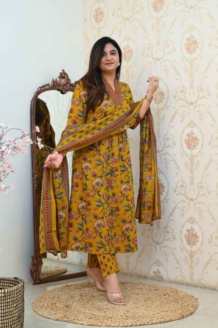 Yellowish Premium Mul Cotton
