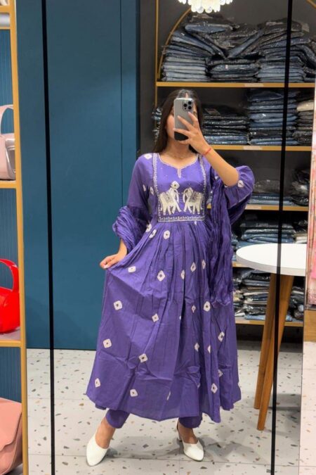 Purple Floral Suit Set
