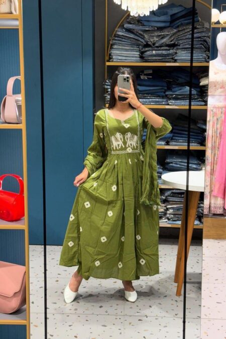 Green Floral Suit Set