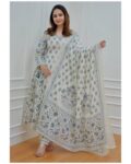 Fab Fashion Design Women Afghani Kurta Pant Dupatta Set