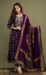 Pure Rayon Printed Gotta Work Anarkali Kurta Palazzo Dupatta Set