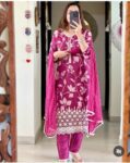 Pink Tunic Top With Pretty Embroidery With lace
