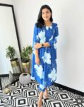 Agrakaari Blue Printed Kurta Set