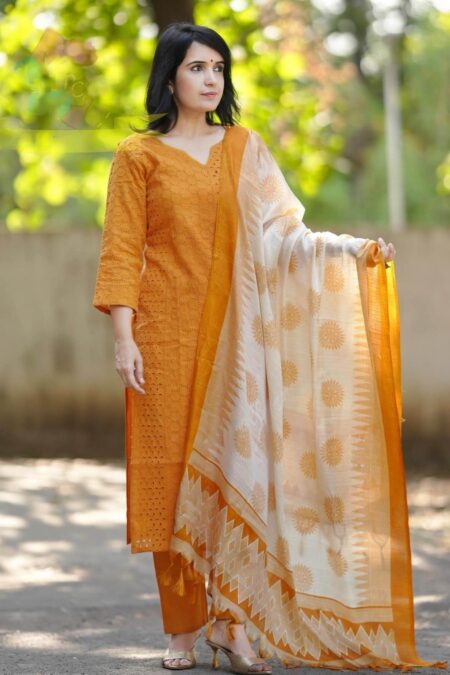 Mango Yellow  kurta Set