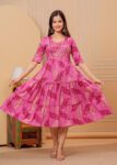 Pink Gher Printed Frock