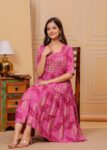 Pink Gher Printed Frock