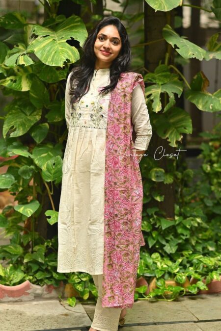 Rayon Kurti With Pant Set Dupatta