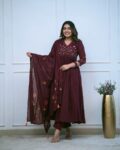 Maroon Barbie Cotton Dress