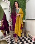 Neckline With Heavy Daman And Embroidered Dupatta