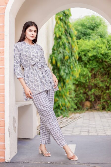 Jaipuri Print Cotton Cord Set