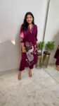 Peacock Embroidery Cotton Kurta Pant