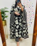 Trendy Black Cotton Dress