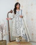 Floral Motif Printed Cotton kurta Set