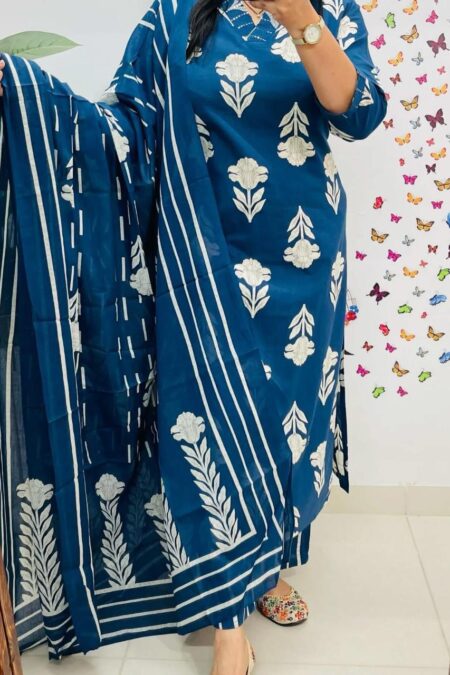 Vacation Cotton Kurti Set