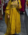 Neck Heavy Embroidered Cotton Anakali Kurti
