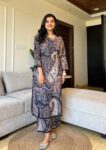 Vibrant & Pastel  Hues Black Printed Kurta Pant
