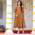 Leaf Print Cotton Kurta & Pant