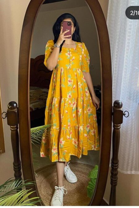Stylish Trendy Printed Anakali Gown