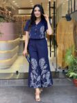 Embroidery Shirt & Pure Cotton Plazzo Style Co-ord Set