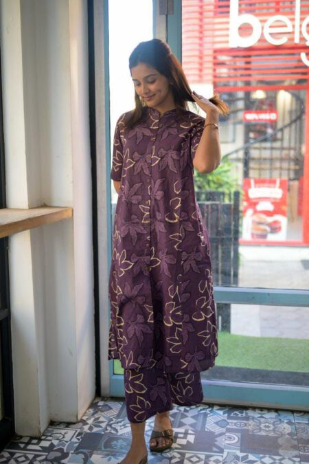 Flowers Print Shirt Patten Kurta Plazzo
