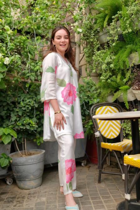 Beautiful Flower Painting Co-ord Set