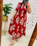 Jaipur Flower Print Aline Mul Cotton Kurta Pant