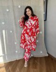 Trending leaves Printed Cotton Kurta Pant