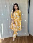 Trending leaves Printed Cotton Kurta Pant