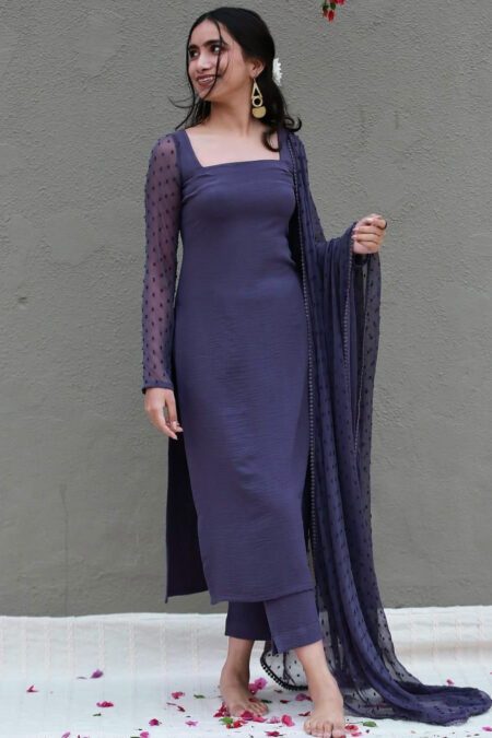 Beautiful Fine Cotton Fabric Kurti Pant & Dupatta