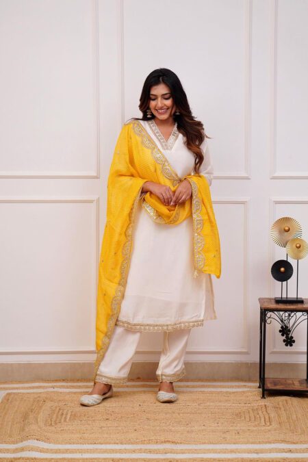 Heavy Chanderi Suit Set For Women