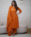 Beautiful cotton Kurti, pant and dupatta set