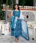 Pure Cotton kurti  BLUE COLOUR