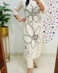 Pure fine Cotton fabric Embroidery hand work