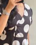 Black & White Polka Dot Fit and Flare Dress