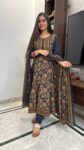 Navy Blue Anarkali Kurta Set with Dupatta