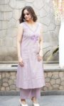 Lavender Sleeveless Kurta Set