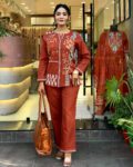 Rust Brown Cotton Co-ord Set for Womens