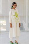 Off - White Modern Floral Embroidered