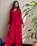 Bright Red Chikankari Suit Set – Festive Embroidered Kurta with Dupatta