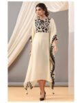 Cream & Black Handkerchief Kurti – Designer Indo-Western Dress