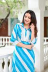 Blue & White Striped Cotton Kurta Set