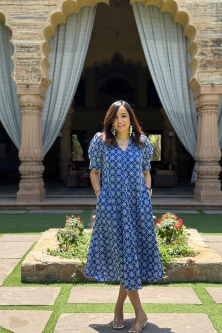 Printed A-line kurti for women